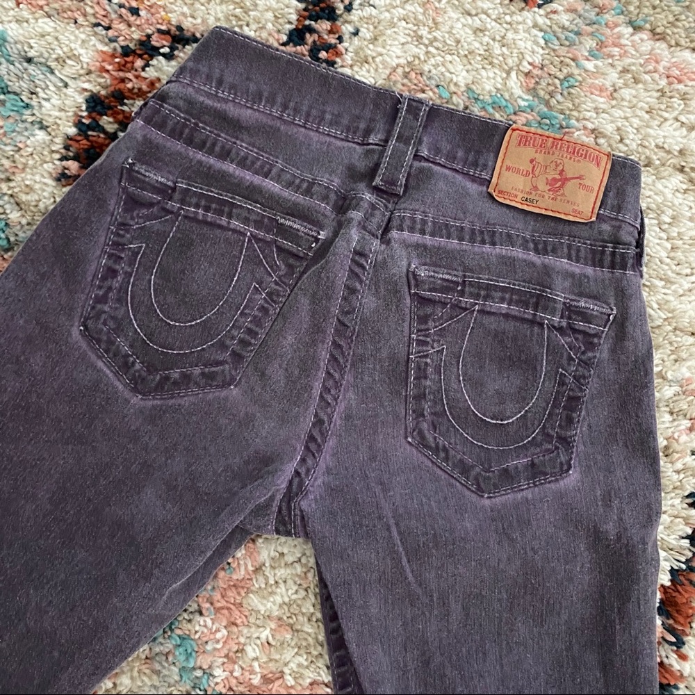 True Religion Casey Skinny Jeans in Purple